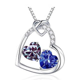 Sterling Silver Heart Birthstone Pendant Necklace