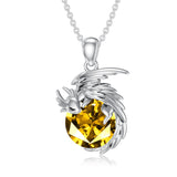 14K Gold Birthstone Dragon Necklace Pendant Necklace