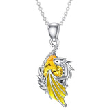 Sterling Silver Birthstone Wyvern Dragon Pendant Necklace