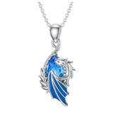 Sterling Silver Birthstone Wyvern Dragon Pendant Necklace