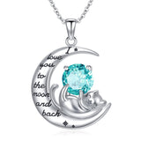 Cat Necklace 925 Silver Cat Birthstone Necklace Cat Jewelry Gift for Women Cat Lover