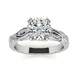 Sterling Silver Moissanite Couple Engagement Ring