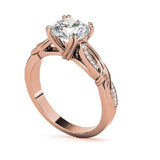 Sterling Silver Moissanite Couple Engagement Ring