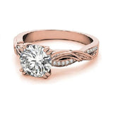 Sterling Silver Moissanite Couple Engagement Ring