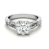 Sterling Silver Moissanite Couple Engagement Ring