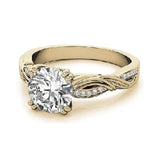 Sterling Silver Moissanite Couple Engagement Ring