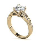 Sterling Silver Moissanite Couple Engagement Ring