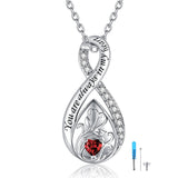 Sterling Silver Urn Necklace for Ashes infinity Cremation Jewelry for Women Ashes Keepsake Pendant Memorial Jewelry Gift