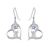 925 Sterling Silver Highland Cow Birthstone Earrings Highland Cow Jewelry Highland Cow Gifts for Women