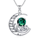 Cat Necklace 925 Silver Cat Birthstone Necklace Cat Jewelry Gift for Women Cat Lover