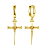 Cross Earrings for Men 925 Sterling Silver Cross Hoop Earrings Hypoallergenic Cross Jewelry Gifts for Men