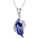 Sterling Silver Birthstone Wyvern Dragon Pendant Necklace