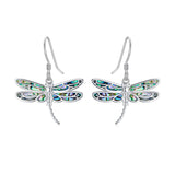 Sterling Silver Big Dragonflies Dangle  Earrings