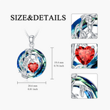 Sterling Silver Crystal Birthstone 12 Birth Flower  Pendant  Necklace