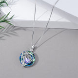 Sterling Silver Crystal Birthstone 12 Birth Flower  Pendant  Necklace