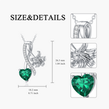 Sterling Silver Cubic Zirconia 12 Month Birth Flower Pendant Necklace