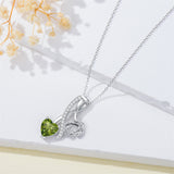 Sterling Silver Cubic Zirconia 12 Month Birth Flower Pendant Necklace