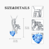 Sterling Silver Cubic Zirconia 12 Month Birth Flower Pendant Necklace