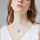 Sterling Silver Moonstone Dragon Pendant Necklace