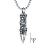 Sterling Silver Bullet Butterfly Rose Dragon Eagle Jesus Urn Necklace for Ashes