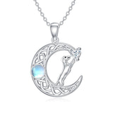 Sterling Silver Heart Birthstone  Dachshund Pendant Necklace