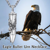 Sterling Silver Bullet Butterfly Rose Dragon Eagle Jesus Urn Necklace for Ashes