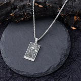 Sterling Silver Lovers Tarot Card Protection Pendant Necklace