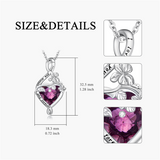 Sterling Silve 12Month  Birthstone Birth Flower Necklace  Pendant Necklace