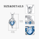 Sterling Silve 12Month  Birthstone Birth Flower Necklace  Pendant Necklace