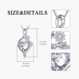 Sterling Silve 12Month  Birthstone Birth Flower Necklace  Pendant Necklace