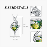 Sterling Silve 12Month  Birthstone Birth Flower Necklace  Pendant Necklace