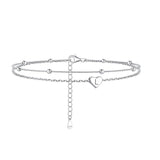 Sterling Silver 26 initials Single Layer Charm Anklet