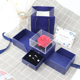 Blue Black Dark Blue Pink  Eternal Rose Jewelry Gift  Box