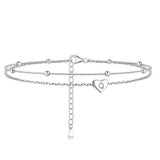 Sterling Silver 26 initials Single Layer Charm Anklet