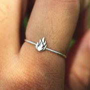 Sterling Silver Fire Nature Ring