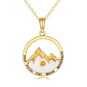 14k Gold Mustard Seed Faith Pendant Necklace