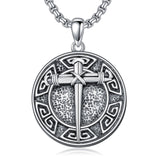 Sterling Silver 3 Nail Cross Pendant Necklace for Men