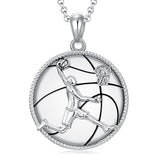 Sterling Silver Hockey Basketball Baseball Soccer Football Sports Pendant Necklace