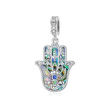 Sterling Silver Hamsa Charmfor Women Men Amulet Protector Jewelry Gifts