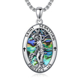 Sterling Silver St Michael St Benedict St Anthony St Jude Medal Pendant Necklace