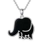 Elephant Necklace 925 Sterling Silver Cute Elephant Pendant Necklace Elephant Jewelry Gifts for Women