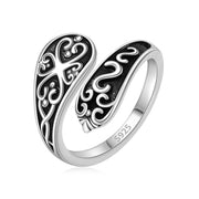 925 Sterling Silver Vintage CrossSpoon Nature Ring