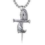 Sterling Silver 3 Nail Cross Pendant Necklace for Men