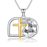 Sterling Silver Amulet Empty Tomb Pendant Necklace