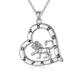 Sterling Silver Heart 12 Constellations Pendant Necklace