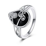 Celtic Filigree Rings Sterling Silver Black Onyx Ring Black Onyx Jewelry Gifts For Women Men