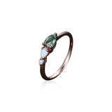 Sterling Silver Natural Moss Agate Engagement Ring