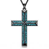 Sterling Silver Cross Pendant Necklace for Men