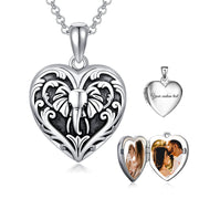 925 Silver Heart Shaped Locket Necklace That Holds Pictures Photo Keep Someone Near to You CustomLockets Jewelry Personalized Letters Engraving