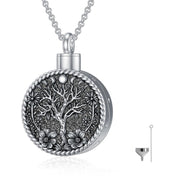 Sterling Silver Tree of Life Urn Necklace for Ashes